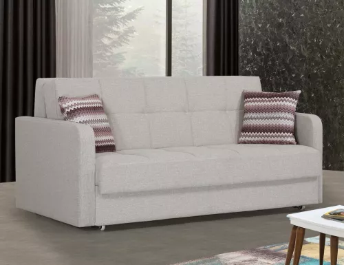 By Kohler Einzigartig und handgefertigt  Como 2,5 Sitzer Schlafsofa B178xT102xH81cm (Bettfläche 160x198cm) Beine schwarz (202451)