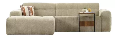 Einzigartig und handgefertigt  Oliv Ecksofa Stoff Neva S539 C 21