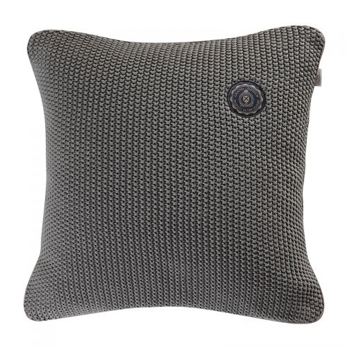 By Kohler Einzigartig und handgefertigt  Cushion Moss Knitt 50x50 bronze button (115282)