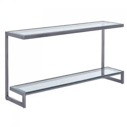 By Kohler Einzigartig und handgefertigt  Console Table Norton 150x40x76cm with Clear Glass (115470)