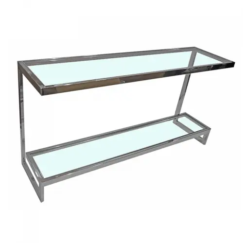 By Kohler Einzigartig und handgefertigt  Console Table Norton 150x40x76cm with Clear Glass (115470)