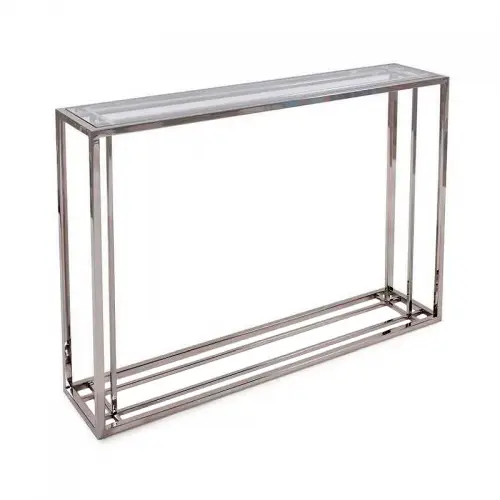 By Kohler Einzigartig und handgefertigt  Console Table 114x25x78cm with Clear Glass (115471)