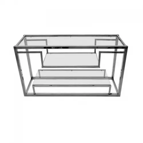 By Kohler Einzigartig und handgefertigt  Console Table 150x40x75cm With Clear Glass (115491)