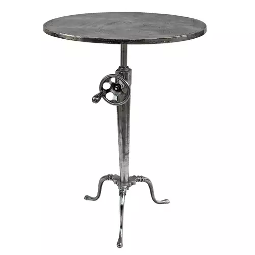 By Kohler Einzigartig und handgefertigt  Tisch Glasgow rohsilber höhenverstellbar (115673)