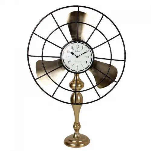 Einzigartig und handgefertigt  Table Clock 46x18x70cm Fan