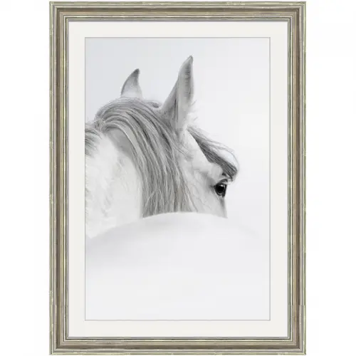 By Kohler Einzigartig und handgefertigt  Weißes Pferd 1 70x90x3cm (105182)
