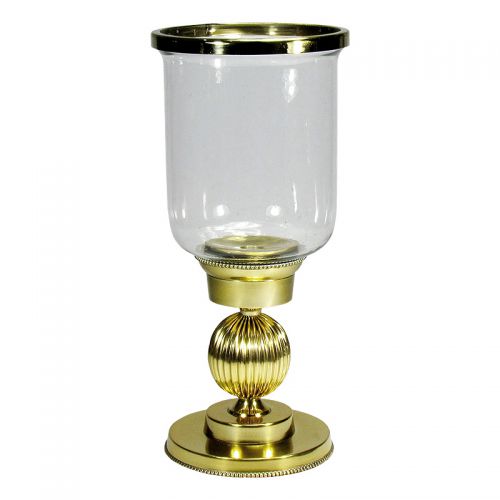 By Kohler Einzigartig und handgefertigt  Huricane Elora 17x17x38cm Glas gold (112689)