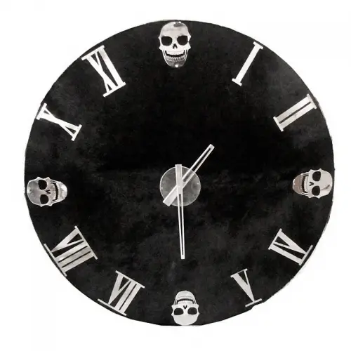 By Kohler Einzigartig und handgefertigt  Uhr Totenkopf 79x79x6cm (107894)