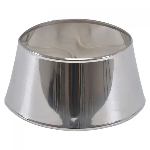 By Kohler Einzigartig und handgefertigt  Lampenschirm 21x16x11cm Oval Silber (111521)