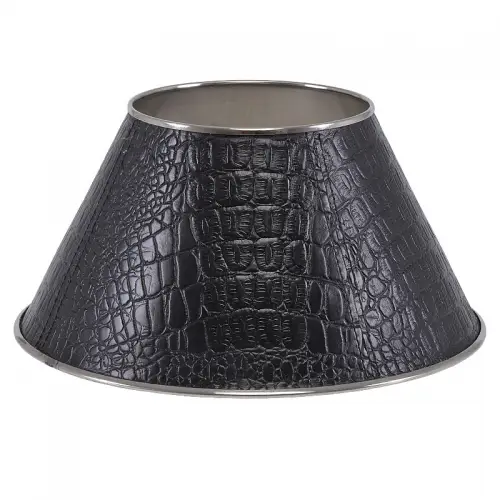 By Kohler Einzigartig und handgefertigt  Lampenschirm 30x30x15cm Krokoleder schwarz (105001)