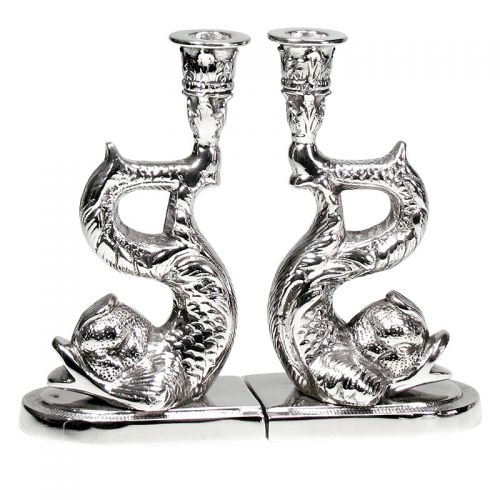 By Kohler Einzigartig und handgefertigt  Kerzenständer Fisch 12x8x20cm (2er Set) (111292)