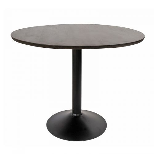 By Kohler Einzigartig und handgefertigt  Gastro-Tisch Nibley 100x100x77cm (Schwarzes Bein) (115457)