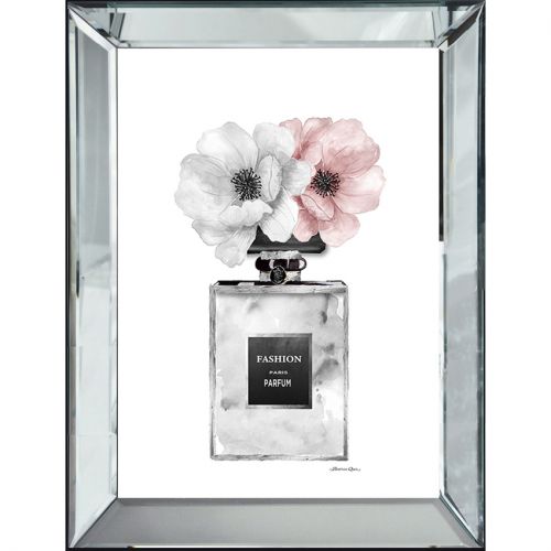 By Kohler Einzigartig und handgefertigt  Parfum Grau/Rosa Blumen 70x4.5x90cm (113332)