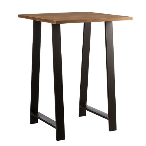 By Kohler Einzigartig und handgefertigt  Bar Tisch Jamal 80x80xH110cm Platte Kiefer / Beine UR12 (200446)