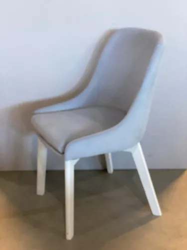 By Kohler Einzigartig und handgefertigt  Side Chair 52x60x85cm Ivan Baby BLue Legs White  (112123)