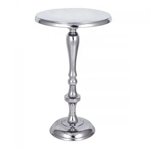 By Kohler Einzigartig und handgefertigt  Tisch Dexter 38x38x63cm Silber rund (111632)