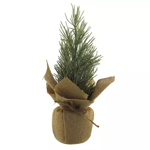 By Kohler Einzigartig und handgefertigt  Kiefer mit Jutesack grün 38cm (200615)
