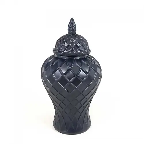 By Kohler Einzigartig und handgefertigt  Vase Min Rhombus Matt M 22x22x41cm (114538)