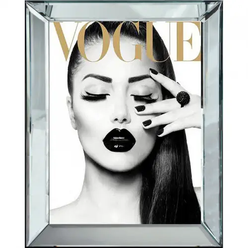 By Kohler Einzigartig und handgefertigt  Vogue Frau mit Hand auf Gesicht 40x50x4,5cm (114630)