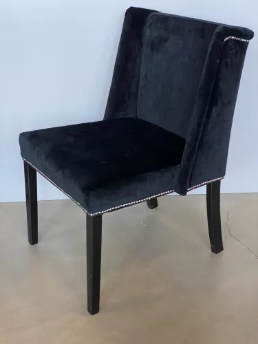 By Kohler Einzigartig und handgefertigt  Verkauf Venlo Wing Esszimmerstuhl - Juke Ivory 101 - Kolonialbeine - Silberne Nägel - Silberner Ring (200200-4)