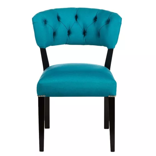 By Kohler Einzigartig und handgefertigt  ANGEBOT Ryn Chair Esszimmerstuhl – Bahama Petrol 16 – Schwarze Beine (111859)
