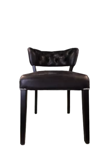 By Kohler Einzigartig und handgefertigt  ANGEBOT Ryn Chair Esszimmerstuhl – Bahama Petrol 16 – Schwarze Beine (200117-3)