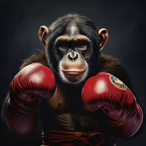By Kohler Einzigartig und handgefertigt  Affe Boxen 80x80cm (202226)