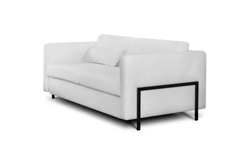 By Kohler Einzigartig und handgefertigt  Como 2,5 Sitzer Schlafsofa B178xT102xH81cm (Bettfläche 160x198cm) Beine schwarz (202237)