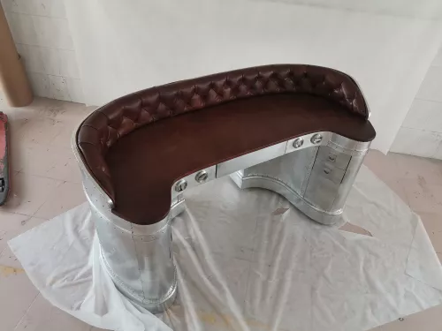By Kohler Einzigartig und handgefertigt  Flugzeug Schreibtisch Eddison 185x86,5x100cm (202293)