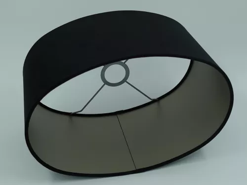 By Kohler Einzigartig und handgefertigt  Alice 69 schwarz auf Taupe Zylinder Oval (202351)